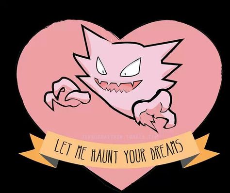 Haunter Pokemon Valentine Cards, Pokemon Valentines, Pokemon Valentine, Valentines Puns, Ghost Type Pokemon, Vday Cards, Valentines Memes, Funny Valentines Cards, Holiday Cards Handmade