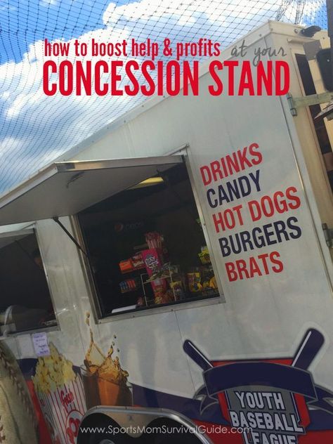 Concession Stand Organization, Football Concession Stand, Concession Stand Menu, Baseball Concessions, Concession Stand Sign, Concession Stand Food, Baseball Snacks, Concession Stands, Snack Stand