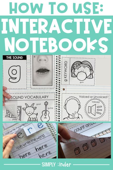 Interactive notebooks are possible in Kindergarten! Simply Kinder follows the same activities in every notebook to learn different content, so students are not relearning directions or expectations. Instead, they focus on building content skills. Read our article for more tips and ideas on how to use interactive notebooks in kindergarten! Kindergarten Notebook Ideas, Interactive Alphabet Notebooks, Kindergarten Journals, Alphabet Notebook, 2024 Classroom, Zoo Phonics, Tpt Ideas, Interactive Journals, Interactive Reading