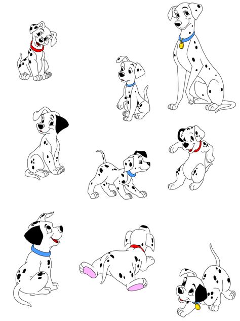 Les 101 dalmatiens 101 Dalmations Characters, Dalmation Puppy Drawing, Pongo 101 Dalmations, 101 Dogs Disney, 101 Dalmations Drawing, 101 Dalmations Tattoo, 101 Dalmatians Tattoo, Dalmatian Cartoon, Free Svg Disney