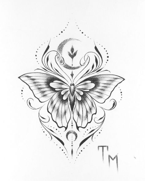 Butterfly #tattooideas #sunflowertattoos Butterfly Tattoos Images, Petit Tattoo, Muster Tattoos, Ornamental Tattoo, Парные Тату, Sunflower Tattoos, Mandala Tattoo Design, Butterfly Tattoo Designs, Feminine Tattoos