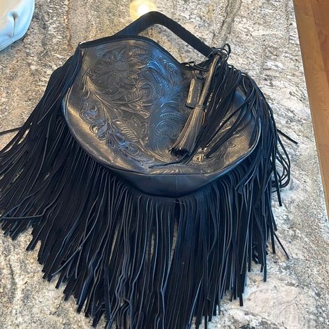 Brand New Genuine Leather Fringe Bag From Mexico! High Quality And Beautiful Bag! Leather Fringe Bag, Fall 24, Fringe Bags, Black Fringe, Leather Fringe, Leather Bags, Beautiful Bags, Fun Bags, Hobo Bag