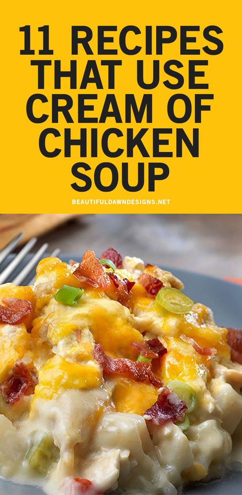 Cream Of Chicken Soup Recipes, Can Soup Recipe, Cambells Recipes, Chicken And Potato Casserole, Cream Of Onion Soup, Campbells Soup Recipes, Campbells Recipes, Chicken And Potato, Cream Soup Recipes