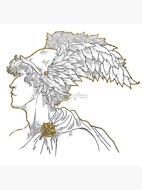 Hermes God Drawing, Hermes God Tattoo, Hermes Tattoo Design, Hermes Greek God Art, Hermes God Art, Hermes Drawing, Hermes Symbol, Greek Drawings, Hermes Greek God