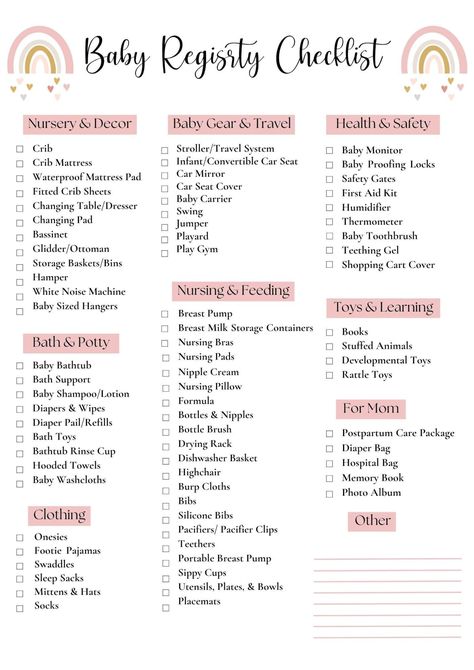 Baby Registry Checklist, Baby Checklist, Baby Registry, Baby Infant Checklist, Mom to Be, New Mom Checklist, Baby Essentials, Newborn - Etsy Baby Gift Registry Checklist, Baby Registry Checklist New Moms, Baby Registry Checklist Printable, Baby Essentials Checklist, Baby Checklist Newborn, Newborn Stuff, Newborn Essentials Checklist, Pregnancy Slay, Baby Preparation