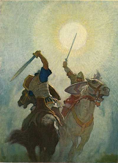 N C Wyeth Legends of Charlemagne Art And Illustration, N C Wyeth, Nc Wyeth, Howard Pyle, Heroic Fantasy, Arte Fantasy, Medieval Art, Pulp Fiction, Art Graphique