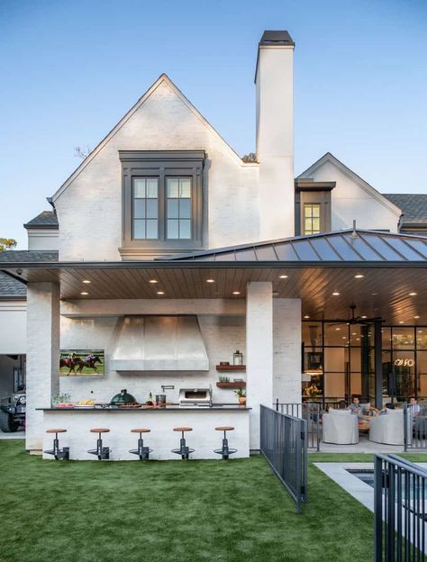 Step inside an inviting modern home with sophisticated styling in Texas Transitional Exterior, Furniture Architecture, Creative Spaces, Decoration Furniture, Custom Home Designs, Dream House Exterior, Outdoor Kitchen Design, House Goals, Dream House Plans