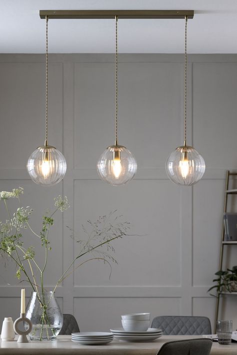 Bourton Linear 3 Light Pendant Ceiling Lights Dining Table Lights, Lights Over Dining Table, Lights Over Island, Lights Over Kitchen Island, Decor Salon, Dining Table Light, Dining Table Lighting, Island Pendant Lights, Kitchen Lighting Fixtures