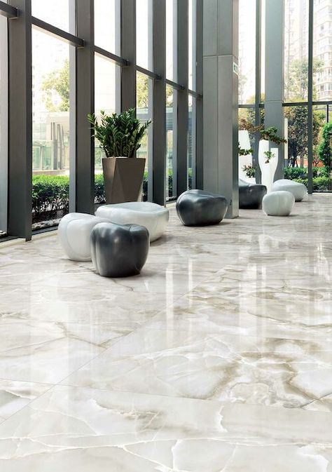 Luxury Marble Flooring, Onyx Tile, Tiles Living Room, Marble Flooring Design, White Marble Floor, Girly Apartment Decor, Living Room Tiles, Luxury Flooring, Luxury Tile