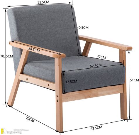 Fabric Lounge Chair, Wood Chair Design, Chair Design Wooden, Wooden Sofa Designs, Furniture Design Chair, Furniture Dimensions, Set Sofa, Wooden Sofa Set, Metal Furniture Design