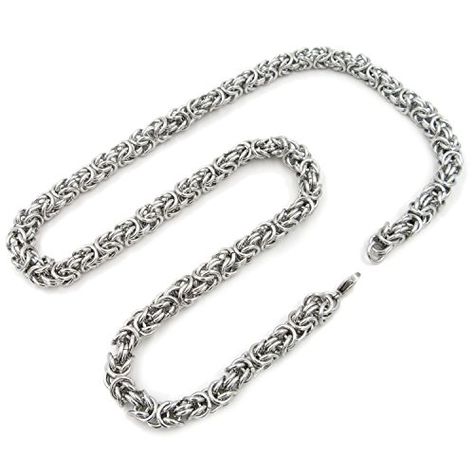 Stainless Steel Round Byzantine Chain Men Necklace 8mm 20inch ** Click image for more details. Chain Men Necklace, Byzantine Necklace, Byzantine Chain, Stainless Steel Chain Necklace, Necklace For Girlfriend, Mens Chain Necklace, Mens Jewelry Necklace, Girls Necklaces, Chains For Men