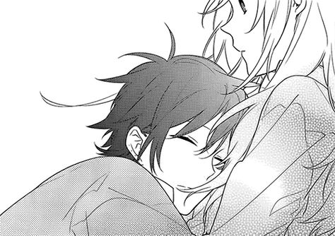 Nero: “Your heart is beating... your alive... that’s all I need to know...” *Passes out on Kaari’s chest* Anime Hug, Manga Couple, Romantic Manga, Anime Couple, Fete Anime, Manga Love, Shoujo Manga, Anime Love Couple, Anime Couples Manga