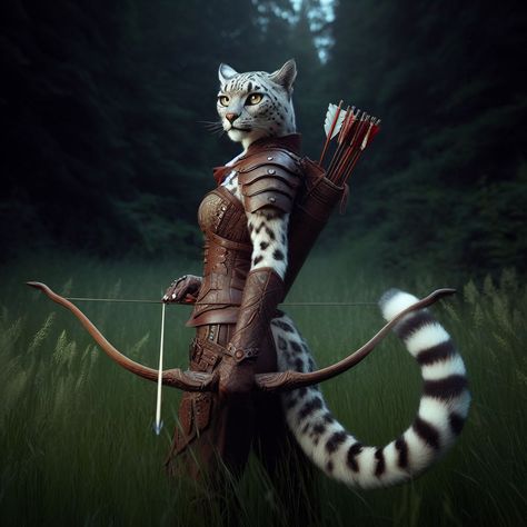 Leopard-coat female Tabaxi from Dungeons & Dragons #characterdesigninspiration #tabaxi #portrait #dungeonsanddragons Dnd Tabaxi Female Ranger, Snow Leopard Dnd Character, Dnd Tabaxi Female Wizard, Tabaxi Female Ranger, Tabaxi Druid Female, Tabaxi Leopard, Tabaxi Dnd Female, Snow Leopard Tabaxi, Dnd Tabaxi Female