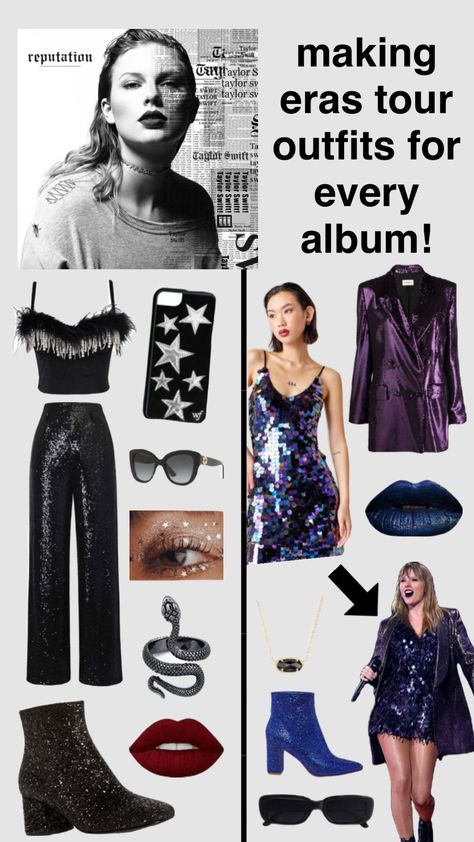 Eras Tour Outfit Ideas Reputation, Reputation Outfits Ideas, Reputation Outfits, Outfit Inspo Concert, Eras Tour Outfits, Taylor Swift Costume, Rave Concert, Taylor Outfits, Taylor Swift Tour Outfits