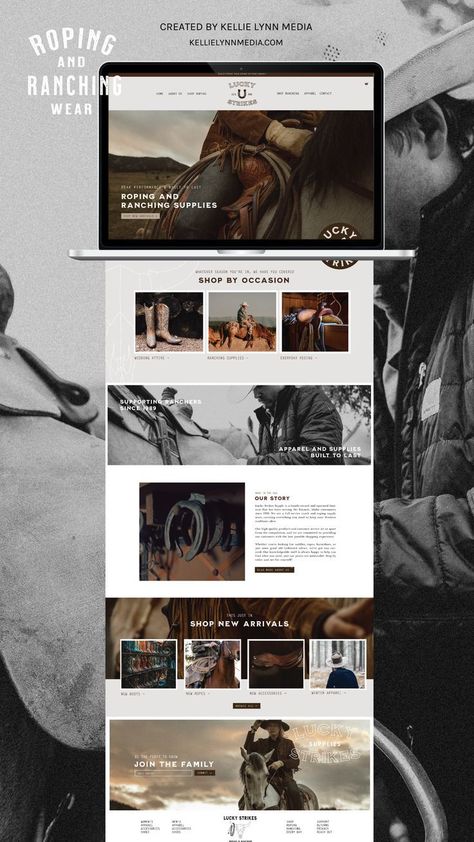 Western Apparel Website Cowboy Branding, Business Website Layout, Accessories Design Portfolio, Western Branding, Western Logo, Logo Design Agency, Minimalist Brand, Food Logo Design Inspiration, Line Art Minimalist