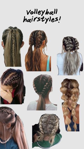 Check out praksophia11's Shuffles sports hairstyles 2. Aau Volleyball, Slay Hairstyles, Volleyball Hair, Softball Hairstyles, Hair Inspiration Long, Sport Hair, Ball Hairstyles, Easy Hairstyles For Medium Hair, Ribbon Hairstyle