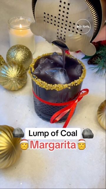 Cocktails (21+ to follow) on Instagram: "Santa may leave a Coal Margarita in your stocking!🫢🔥 So delicious- you’ll want to be on the naughty list this year! 😋😍😂 #coal #margarita #stocking #christmas #holidays #cheers #cocktails #tasty #yummy #delicious #ideas #drinks #party #holidayparty #fun #festive #fyp" Bad Santa Party Ideas, Girls Christmas Party, Christmas Coal, Bad Santa, Entertaining Friends, Christmas Drinks, Christmas Girl, Holiday Parties, Christmas Party