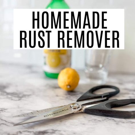 DIY Rust Remover How To Get Rust Off Tools, How To Get Rid Of Rust On Metal, Cleaning Rust, Concrete Kitchen Island, Remove Rust Stains, Iron Rust, Rust Remover, Cleaning Methods, Remove Rust