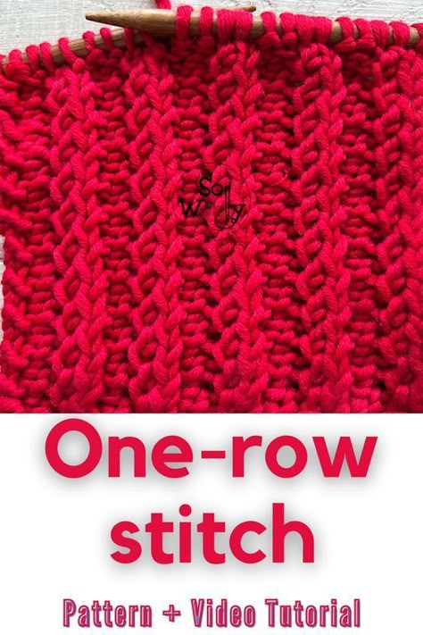 Today, I’m sharing how to knit a spectacular one-row knitting pattern! It’s fun to knit and pretty easy to memorize 😉 In fact, it involves three steps that are repeated from the beginning to the end of the project, that is, you only have to repeat row 1 all the time. In addition, it’s identical on both sides of the fabric, which makes it perfect for knitting scarves and infinity cowls. #sowoolly #onerowstitch #knittingpattern #howtoknit Knit Pattern For Scarf, Simple Knitting Patterns Scarves & Shawls, Knitting Patterns Free Scarfs, Knit 1 Below Stitch, Scarf Knitted Pattern, Zauberball Pattern Projects, Knitting A Scarf Pattern, Cable Knit Scarf Pattern Free Easy, Easy Infinity Scarf Knit Pattern