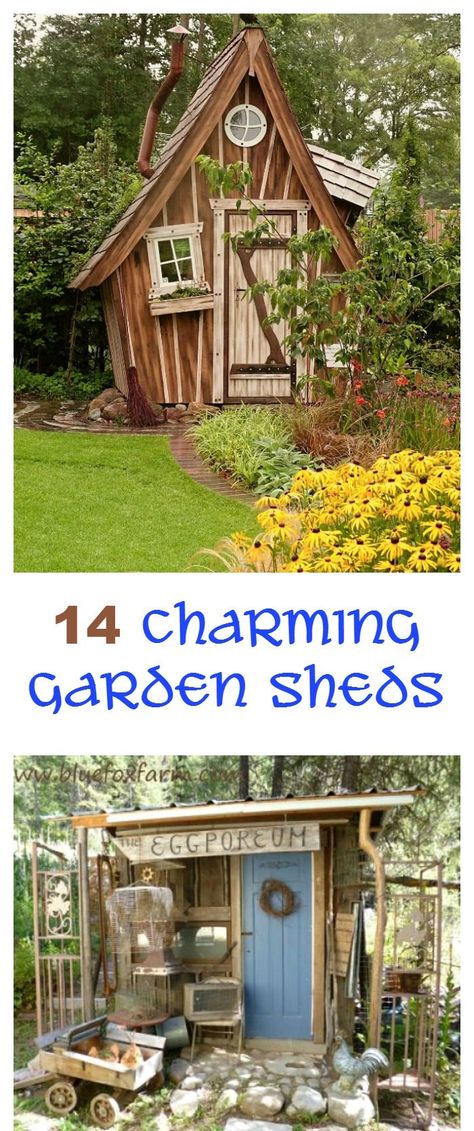 Ladder Ideas, Garden Shed Diy, Small Garden Shed, Shed Landscaping, Landscaping Tools, Garden Tool Shed, Diy Shed Plans, Storage Shed Plans, Garden Tool Storage