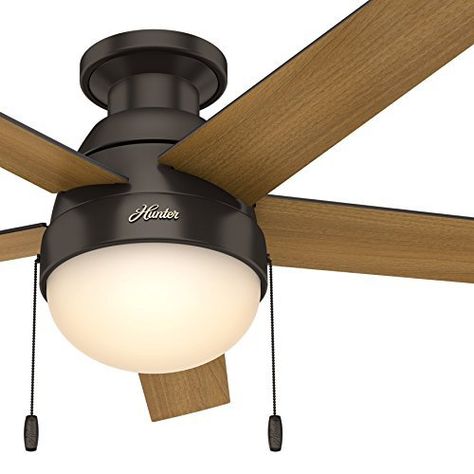 Save up to 35% vs new on Hunter Fan Low Profile Ceiling Fan - Only $89.95 - Save 10%! Low Profile Ceiling Fan, Cheap Stuff, Hunter Ceiling Fans, Contemporary Fan, Hunter Fans, Bronze Ceiling Fan, Contemporary Ceiling Fans, Hunter Fan, Cfl Bulbs