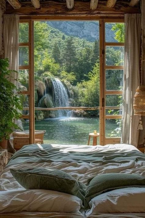 (6) @rocy5 no Tumblr Cabin In The Mountains, Modern Mountain Home, Dream Life House, Pinterest Room Decor, Lake Cottage, Tropical Houses, Window View, Stone House, Beautiful Places To Visit