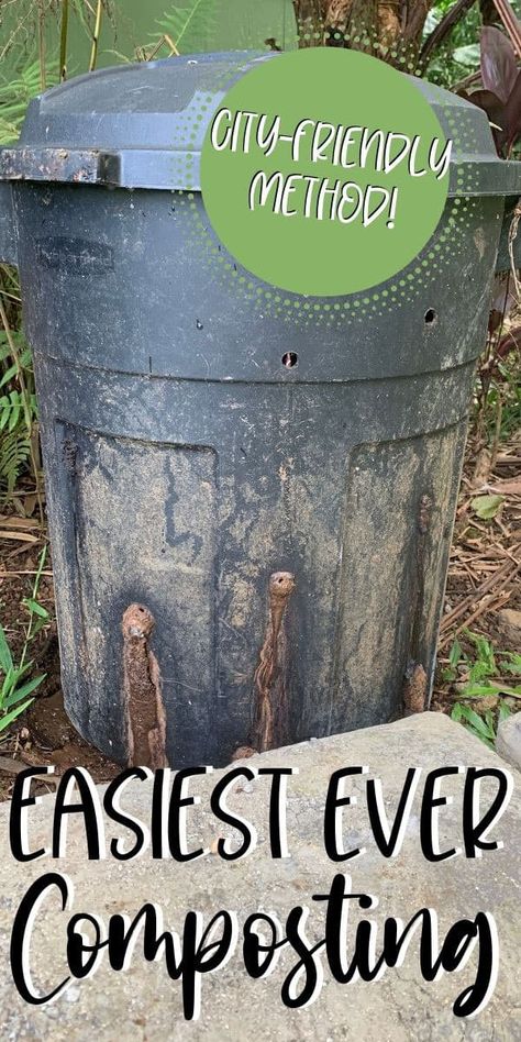 Yard Waste Compost, Compost Barrel Tumblers, Diy Compost Accelerator, Garbage Can Compost Bin, Compost Barrel Diy, In Ground Compost Bin, Mini Compost Bin Diy, Compost For Beginners, Compost Trash Can