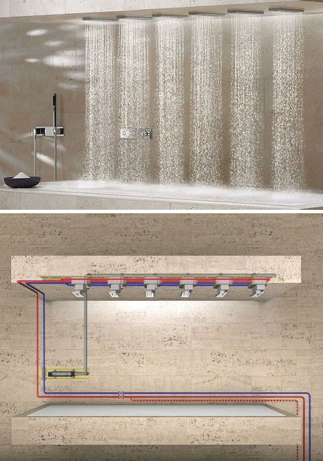 horizontal shower design details Steam Room Shower, Shower Curtain Clips, Home Spa Room, Bathroom Design Styles, Spa Rooms, Cool Tree Houses, Spa Interior, Luxurious Showers, Curtain Clips