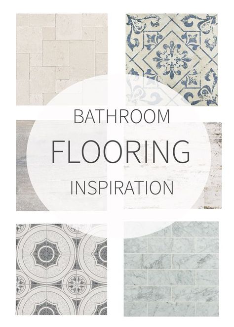 Please enjoy this collection of bathroom flooring inspiration, from a selection of tiles that inspired me for our French Cottage bathroom makeover. Cottage Floors, Cottage Bathroom Inspiration, French Cottage Bathroom, Cottage Flooring, French Bathroom, Kids Bedroom Remodel, Small Bathroom Tiles, Bathroom Vinyl, French Country Bathroom