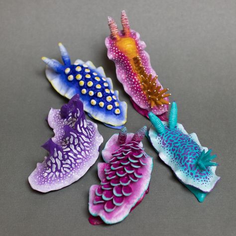 Stephanie Kilgast, Liquid Polymer Clay, Sea Slugs, Sea Slug, Ceramics Pottery Art, Ceramics Projects, Clay Art Projects, Cute Clay, Slug