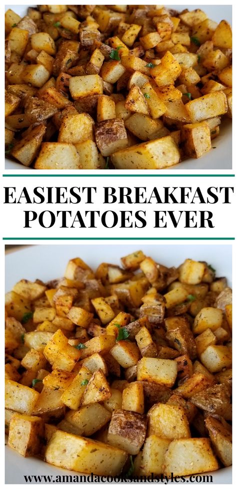 Homemade Breakfast Potatoes, Easiest Breakfast, Potato Breakfast Recipes, Breakfast Potatoes, Homemade Breakfast, Best Breakfast Recipes, Breakfast Brunch Recipes, Breakfast For Dinner, Breakfast Time