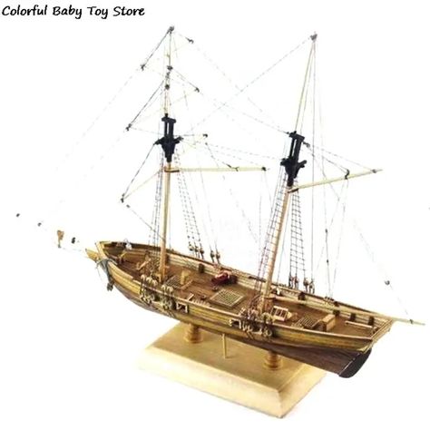 8.67US $ |1:70 Scale New Port Wooden Sailing Boat Model 410x60x215mm DIY Kit Ship Assembly Decoration Children Toys Gift| |   - AliExpress Ship Model Diy, Pirate Ship Model, Wooden Sailboat, Wooden Ship Models, Model Sailboat, Boating Gifts, Boat Model, Toy Gifts, Model Building Kits