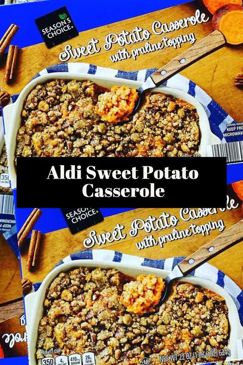 Aldi sells a sweet potato casserole as a Special Find. The official name of Aldi’s sweet potato casserole is Sweet Potato Casserole with Praline Topping by Season’s Choice. Traditional Thanksgiving Recipes, Freeze Sweet Potatoes, Aldi Recipes, Sweet Potato Recipes Casserole, Cranberry Sauce Homemade, Fall Cooking, Thanksgiving Dishes, Thanksgiving Side, Malted Barley