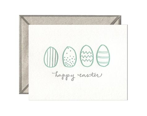 Easter Arts And Crafts, Happy Easter Greetings, Easter Cards Handmade, Homemade Greeting Cards, Happy Easter Card, Easter Greeting Cards, Folded Paper, Easter Art, Letterpress Cards