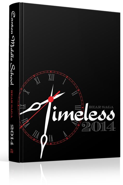 Yearbook Cover - Canton Middle School - "Timeless" - Clock, Time, Timepiece, Watch, Clock Hands, Hour, Minute Timeless Yearbook Theme, Yearbook Themes Middle School, Yearbook Design Ideas, Yearbook Idea, Yearbook Covers Themes, Timeless Fits, Yearbook Covers Design, Yearbook Class, Yearbook Staff