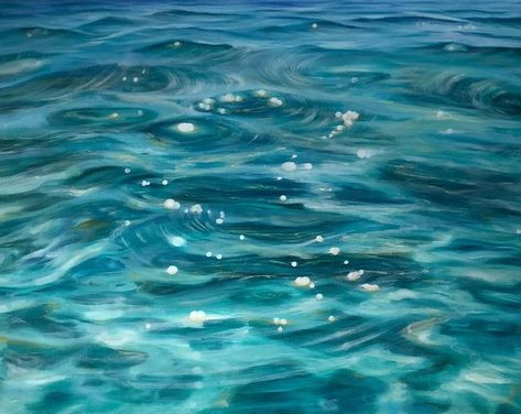 Original Beach Paintings Coastal Ocean Art by EvaVolfSeascapes Water Oil Painting, Clear Ocean, Underwater Painting, Sky Artwork, Sea Painting, Water Art, Ocean Painting, Sky Art, Beach Painting