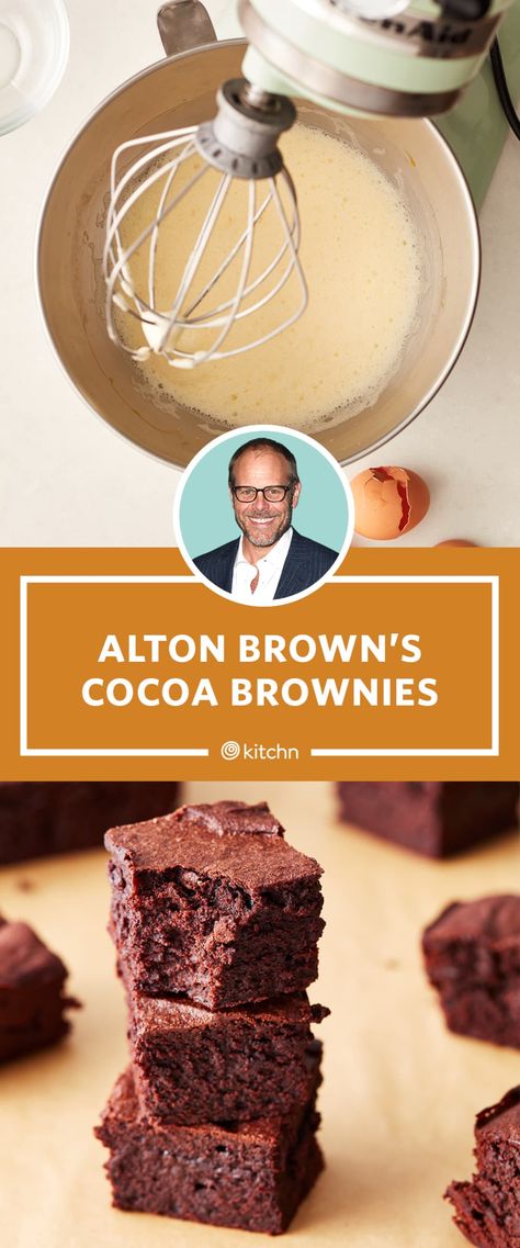 Alton Brown Has a Clever Trick for Making the Best Brownies Ever Ultimate Brownie Recipe, The Best Brownies Ever, Perfect Brownie Recipe, Best Brownies Ever, Cake Like Brownies, Ultimate Brownies, The Best Brownies, Cocoa Brownies, Perfect Brownies