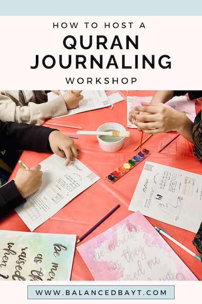 Text reads: Quran Journaling workshop. Image shows hands painting worksheets Journaling For Beginners, Quran Journaling, Journaling Tips, Ramadan Activities, Islamic Teachings, Learn Islam, Personal Goals, New Years Resolution, Life Balance