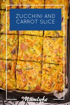 Zucchini And Carrot Slice, Vegetable Bake Recipes, Savoury Slice, Recipes Zucchini, Vegetable Slice, Breakfast Easy, The Lunchbox, Zucchini Slice, Zucchini Muffins