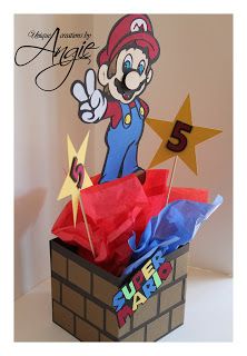 mario Mario Bros Centerpieces, Luigi Party, Mario Brothers Birthday Party, Mario Bros Birthday Party Ideas, Bolo Super Mario, Mario Birthday Cake, Nintendo Party, Super Mario Bros Birthday Party, Mario Y Luigi