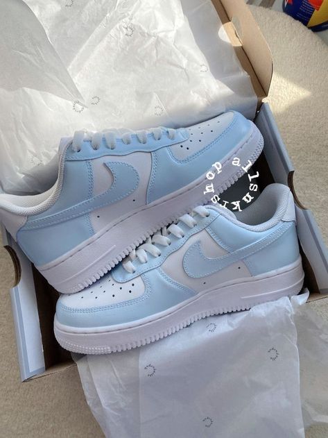 Baby Blue Nike Air Force 1 Low - Etsy | Cute nike shoes, Nike air shoes, Nike shoes air force Back To School Shoes Nike, Air Force Baby, Blue Nike Air Force, Blue Air Jordan 1, Blue Nike Air, Nike Shoes Air Force, Back To School Shoes, Blue Jordans, Nike Air Shoes