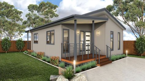 2 Bedroom Prefab Homes, Kit Homes Prefab Usa, Small Prefab Homes, Portable Homes, Modular Cabins, Cabin Bedroom, Granny Flats, Small House Floor Plans, Small House Design Plans