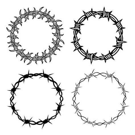 Barbed Wire Around Knee Tattoo, Barb Wire Circle Tattoo, Barbed Wire Circle Tattoo, Barb Tattoo Wire, Barb Wire Elbow Tattoo, Barbed Wire Star Tattoo, Chain Circle Tattoo, Barbed Wire Elbow Tattoo, Bared Wire Tattoo