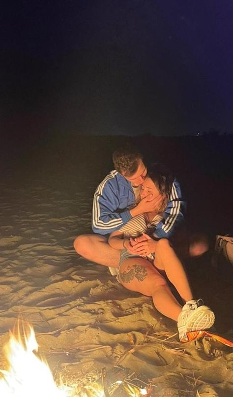 #beach #night #fire #love #boyfriend #tattoo #fyp #poseideas #lovely #kiss #cyprus #enjoy Boyfriend Tattoo, Love Pose, Fire Love, Beach Fire, Beach At Night, Soulmate Love Quotes, Beach Night, Kissing Couples, Beach Poses