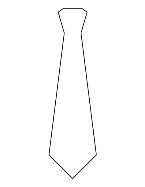 Necktie pattern. Use the printable outline for crafts, creating stencils, scrapbooking, and more. Free PDF template to download and print at http://patternuniverse.com/download/necktie-pattern/ Tie Pattern Free, Tie Template, Purple Ties, Printable Banner Template, Bunting Template, Christmas Necktie, Tie Drawing, Necktie Pattern, Bunting Pattern