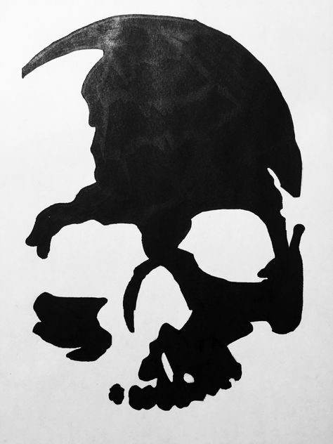 Minimal Tattoo Designs, Minimal Tattoo Ideas, Cool Stencils, Skull Stencil, Skulls Drawing, Free Stencils, Minimalist Tattoos, Next Tattoo, Skull Drawing