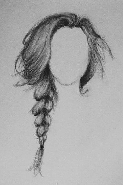 Drawing Hair Braid, Braids Drawing, How To Draw Braids, Drawing Hair, Hair Sketch, Hairstyle Tutorials, Hair Drawing, Drawing Faces, Sketchbook Pages