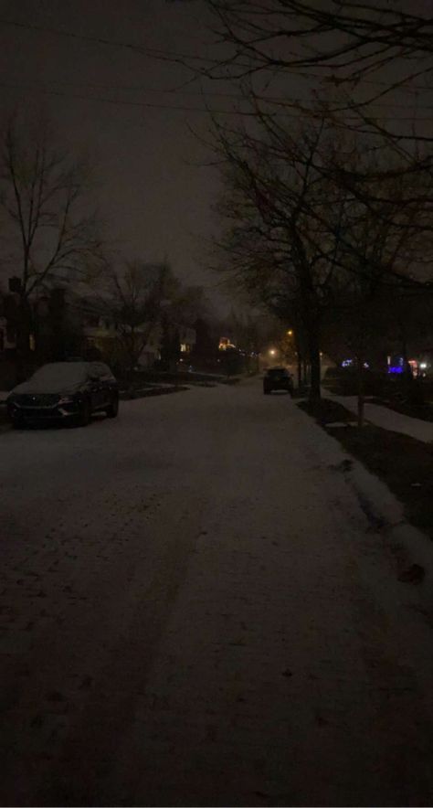 Snowy Street Night, Emo Tiktok, Snow At Night, Scott Street, Winter Arc, Snow Night, Snowy Night, Kids Mood, Winter Street