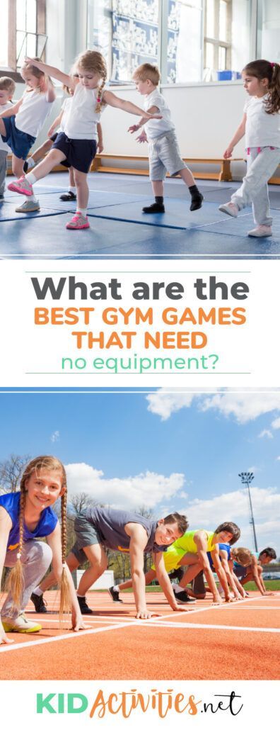 What are the best gym games needing no equipment? We list 18 fun games that incorporate an element of exercise. #kidactivities #kidgames #activitiesforkids #funforkids #ideasforkids School Gym Games, Indoor Pe Games, Fun Pe Games, Kids Gym Games, Games For Middle Schoolers, Preschool Gym, Pe Games Elementary, Kids Exercise Activities, Gym Games For Kids