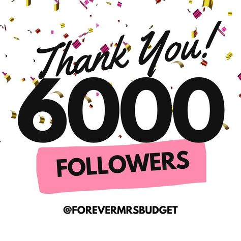 6000 Followers, Budget Saving, Budgeting, Thank You, Good Things, Pink, On Instagram, Quick Saves, Instagram